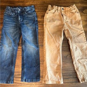 2 Cat & Jack Boys Size 4 Straight Stretch Jeans
